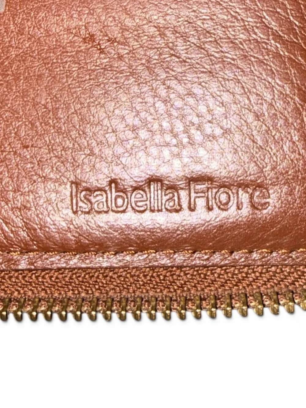 Isabella Fiore Leather Wristlet Wallet Boho Cross Stitch Rose Zip Around Vintage